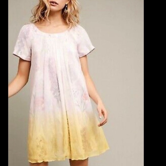 Anthropologie HD in Paris Dipped Chroma Gauze Overlay Dress sz 2 or US Small - Picture 2 of 10